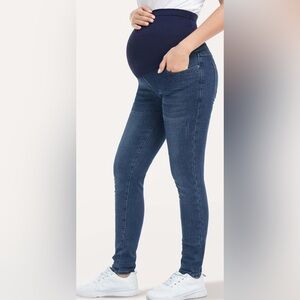PACBREEZE Women's Maternity Jeans Over The Belly Slim Stretchy Pants Size XL NWT